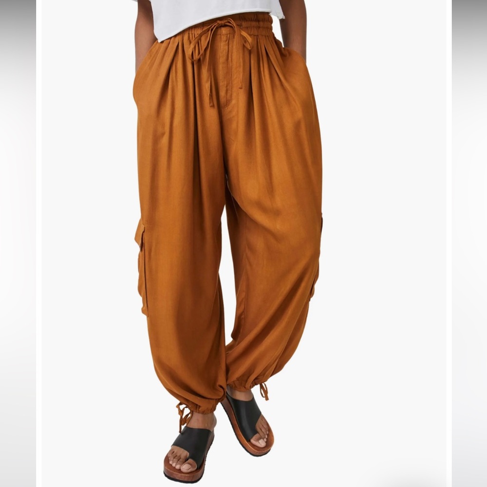 Free People Brown Relaxed Pants